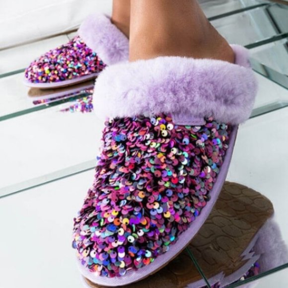 UGG Shoes - RARE UGG Scuffette II Stellar Sequin Shearling Slipper LAST PAIR Size 7